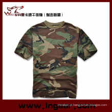 Camuflagem manga curta camiseta t-shirt militar